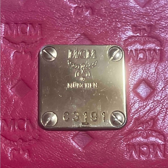 FINAL PRICE MCM Tri-Fold Red Leather Wallet - Picture 6 of 15